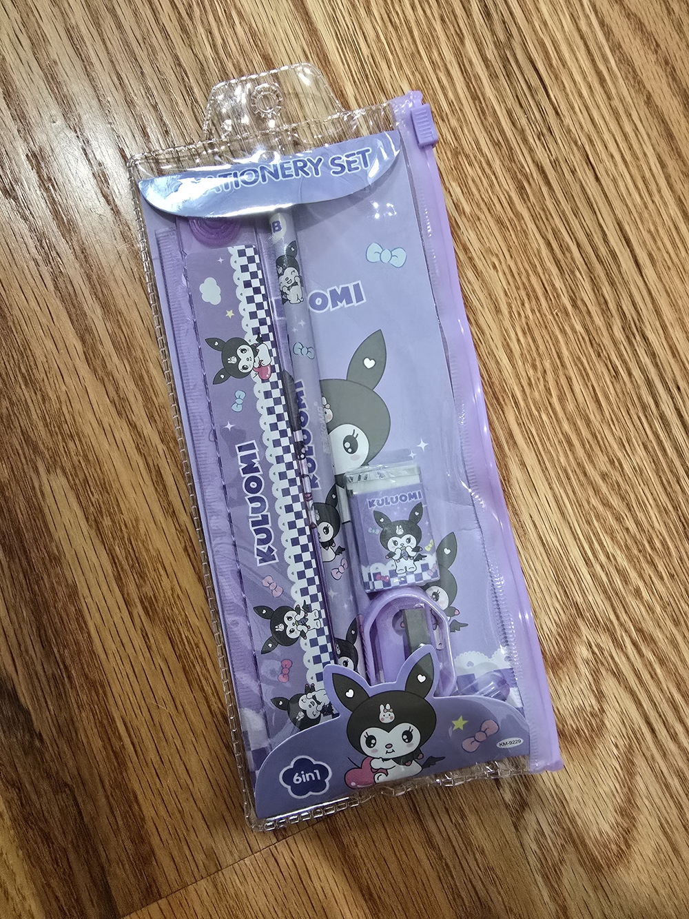 Purple Kids Stationery Set - 6pc